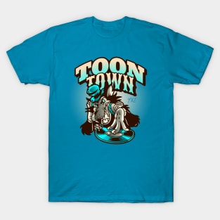 Groove Wolf DJ Hip-Hop Hilarity in Toon Town YXE T-Shirt